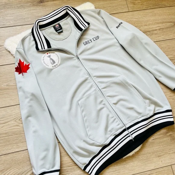 Reebok Jackets Coats Cfl Grey Cup Reebok Gray Bomber Jacket
